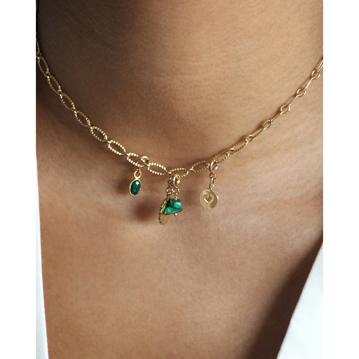 Collier maille torsadée dorée à l'or fin 24K PURE TORSADÉE