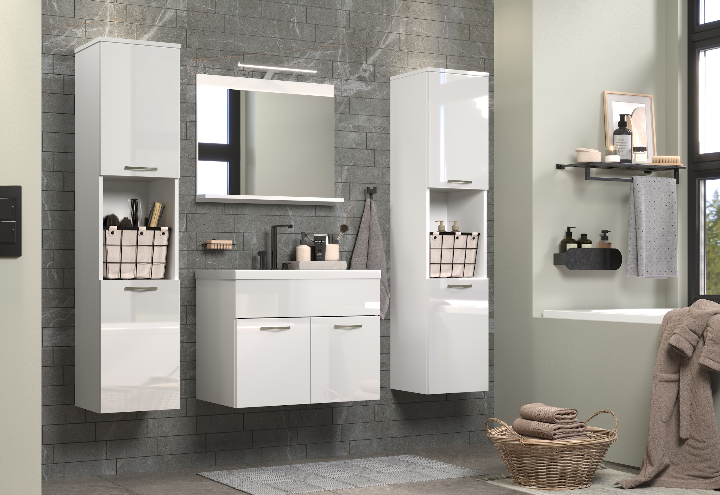 welltime Badezimmer-Set »Kuba« Komplett-Set, 4 Stk. tlg.