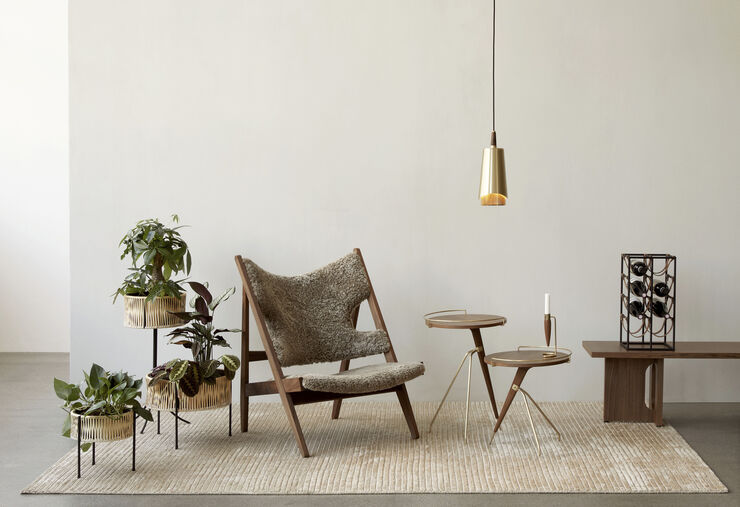 Audo Copenhagen Umanoff, Pendant, Brass, Walnut Guld
