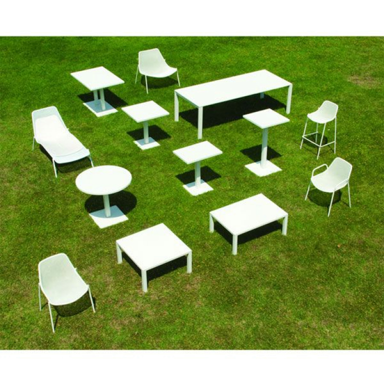 Emu Round tuintafel vierkant antraciet 80x80