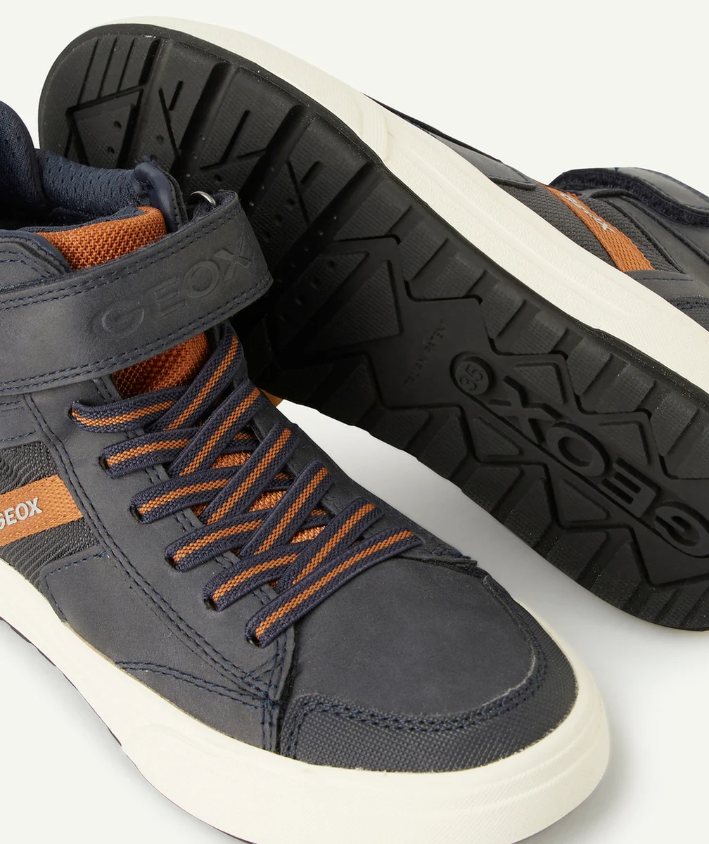 GEOXBASKETS MONTANTES WEEMBLE GARCON COULEUR NAVY COGNAC