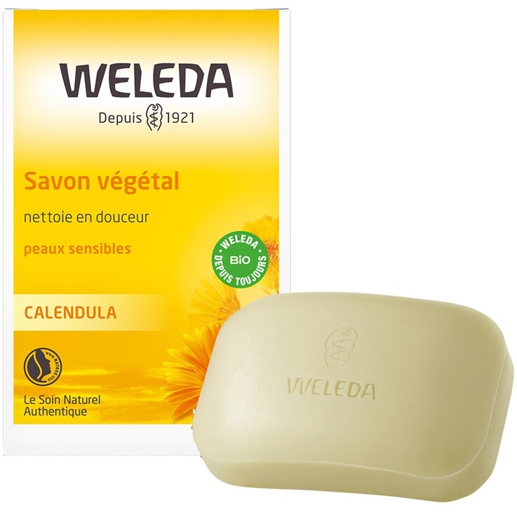 Savons végétaux bio - Calendula - Peaux sensibles - 2 x100 g