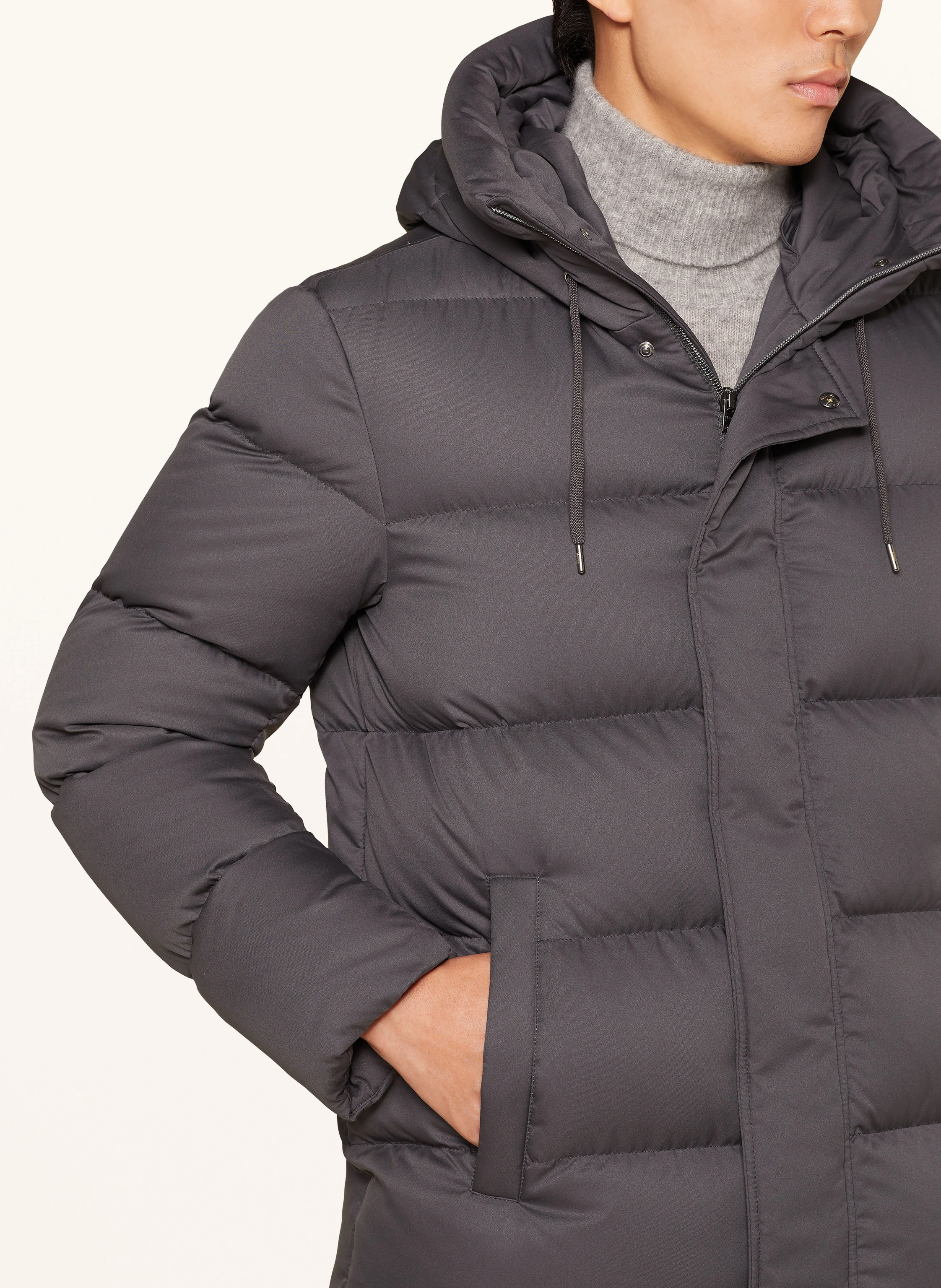 HERNO Daunenjacke mit abnehmbarem Kunstfell