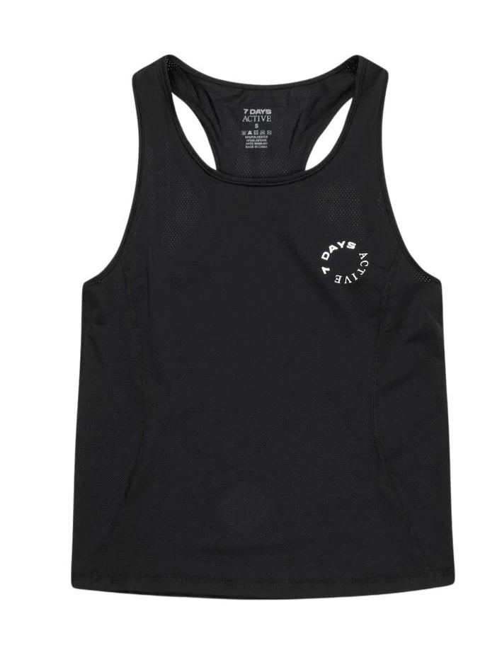 7 DAYS ACTIVE  Singlet træningstop - sort