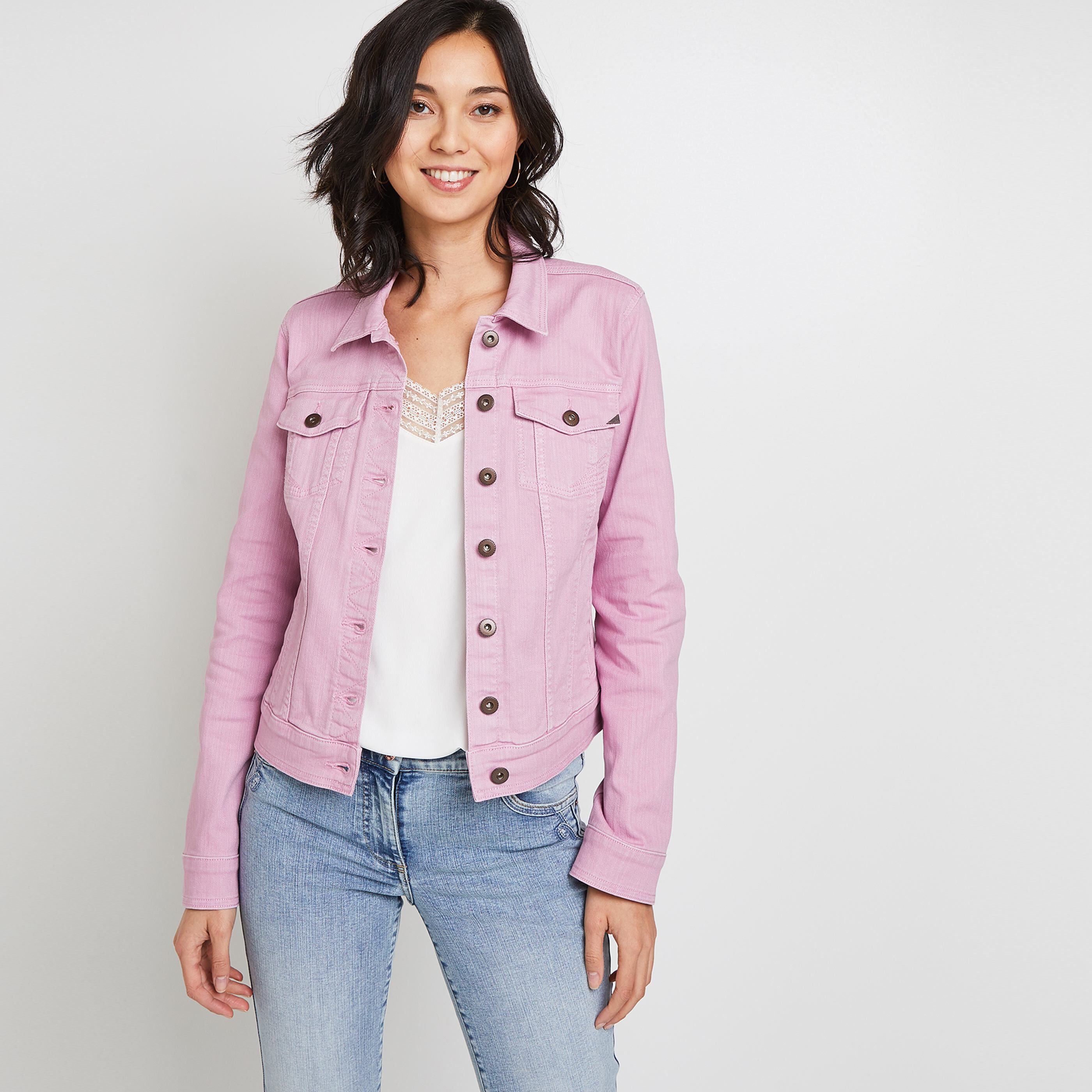 Veste en jean femme - VIOLET CLAIR
