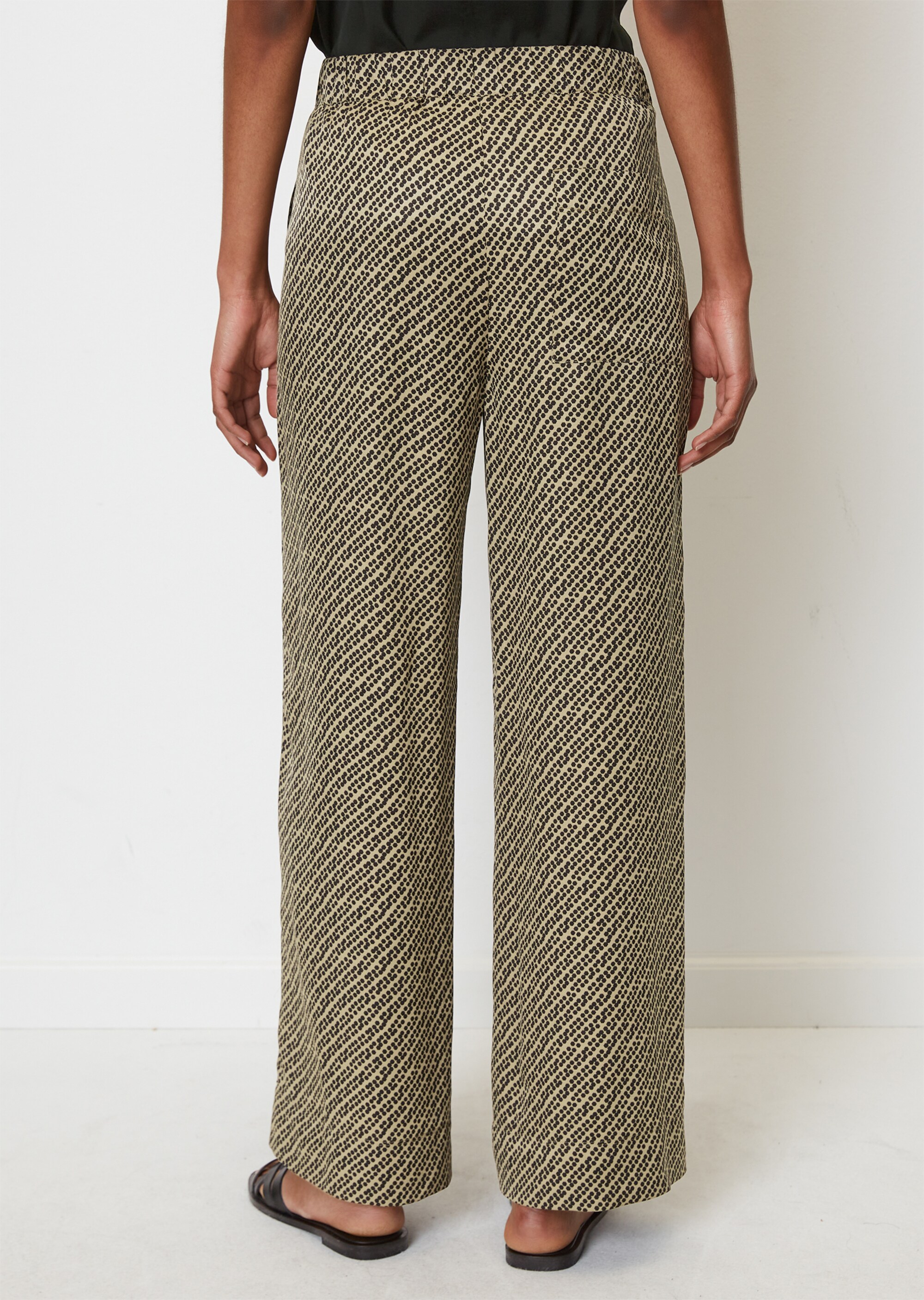 Fließende Wide Leg Pantsaus Viskose-Twill