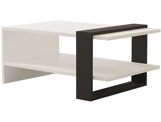 CONCEPT1 - Table basse Fonda blanc anthracite 80 x 55 x h35cm