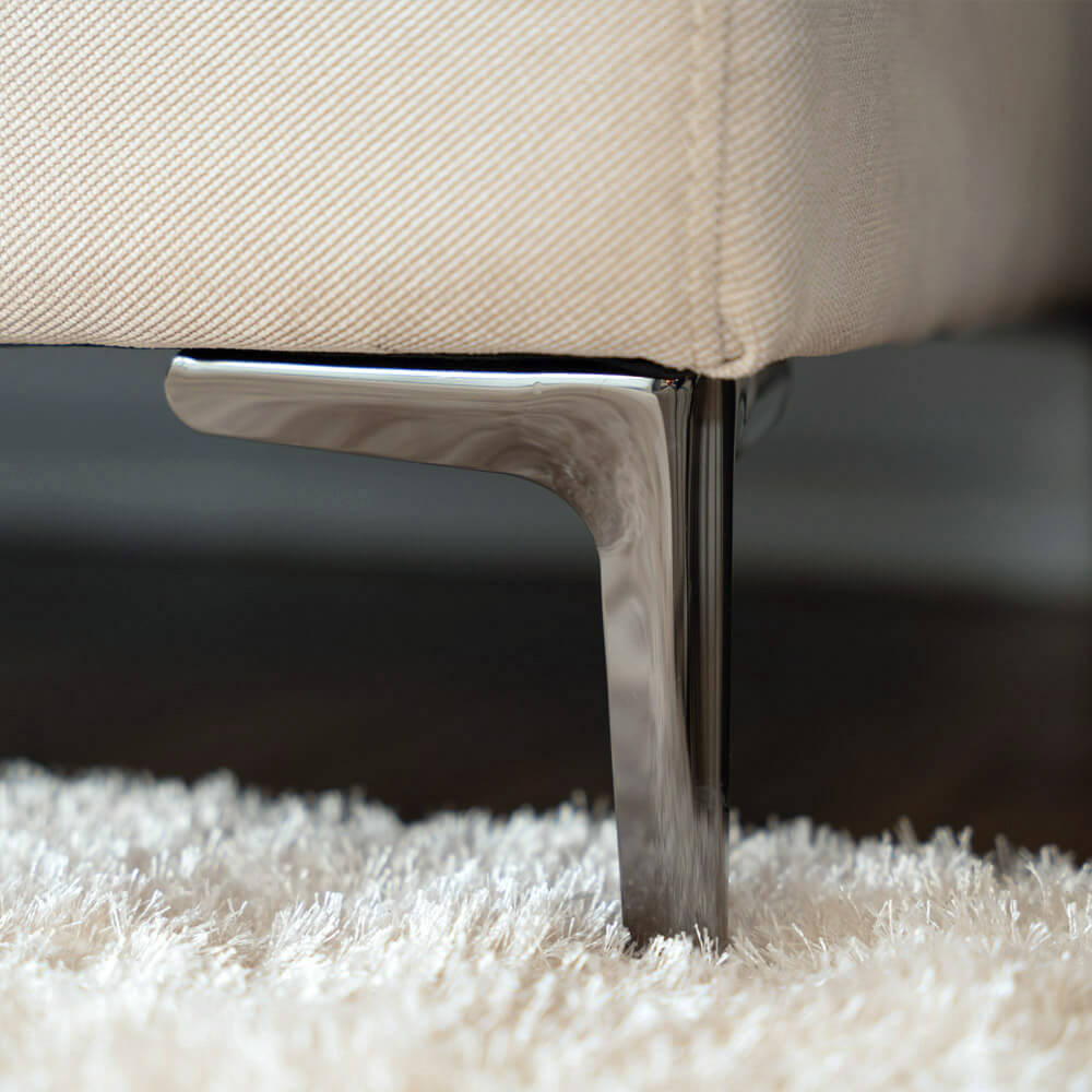 HOME DELUXE Hoekbank met Chaise Longue Rechts - Webstof - Beige