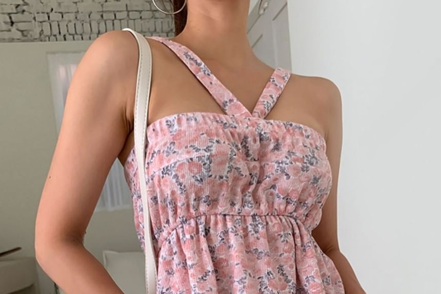 SeoulPop - Mouwloze top met bloemenprint