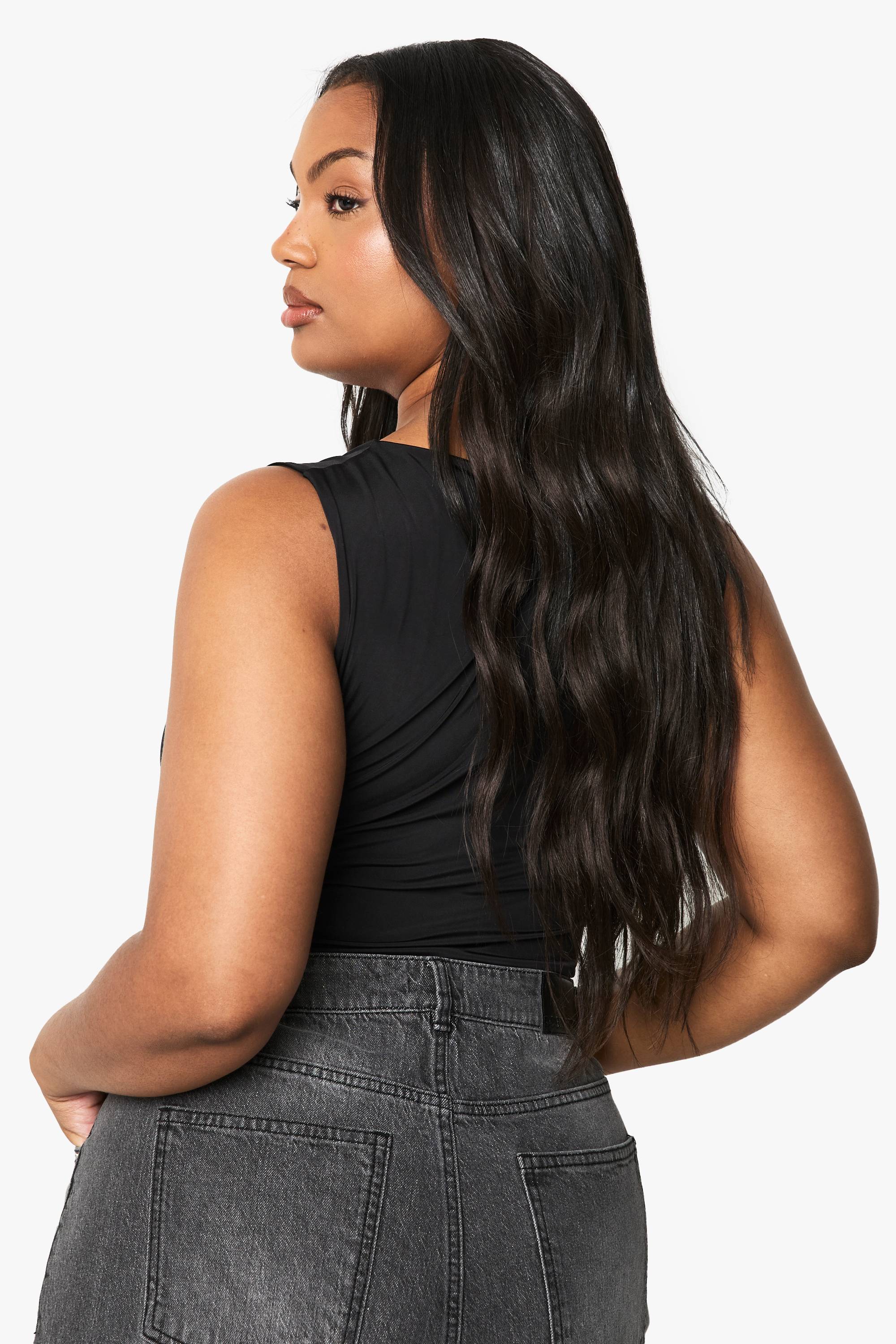 boohoo PLUS COMBINAISON À CORPS DEVANT FRONCÉ À DOUBLE COUCHE