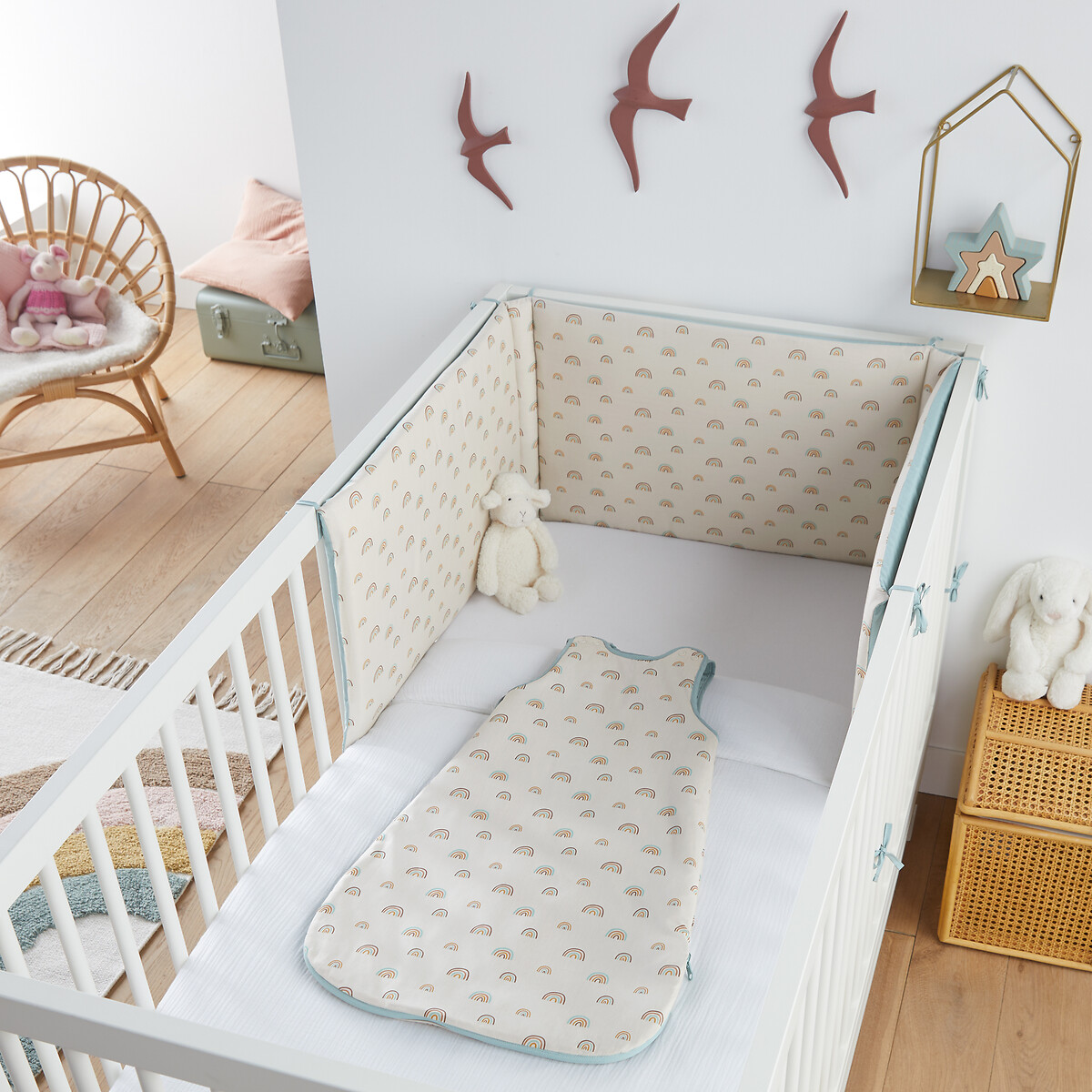 COLEÇÕES LA REDOUTE<br>Saco de dormir reversível em algodão percal