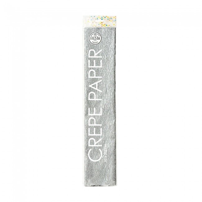 Crepe Papier Zilver 50cm 2,5m