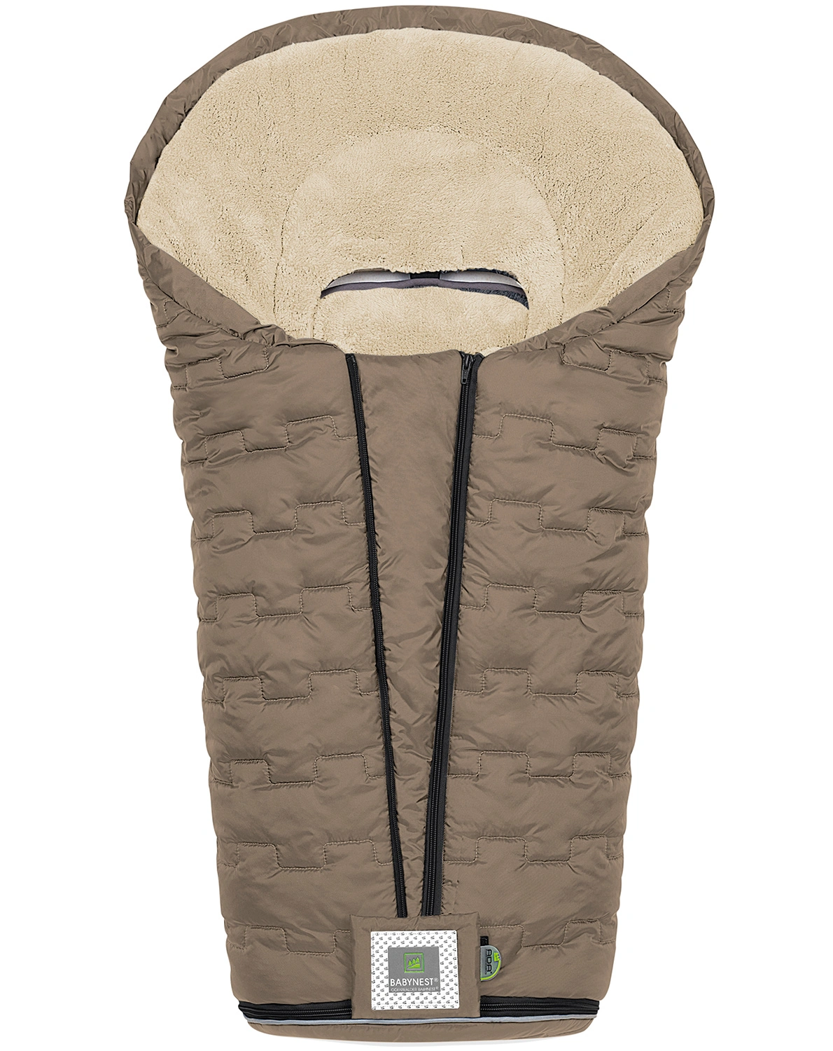 Fußsack OSKAR LINE (98cm) weitenverstellbar in dark wood