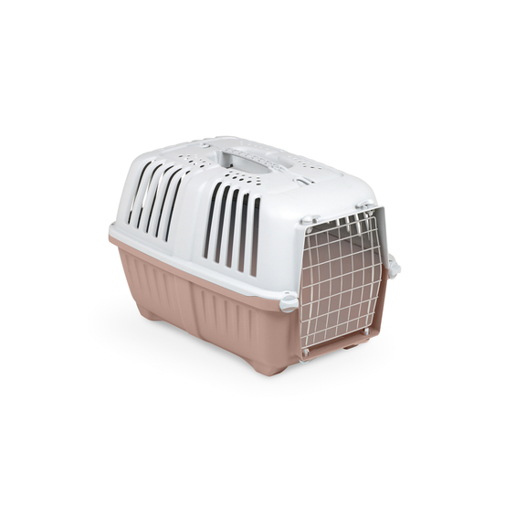 Caisse de transport Petit chien & Chat Jubulo rose L.48 l.31,5 H.33cm
