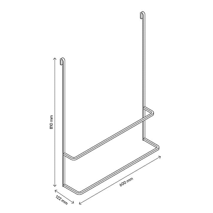 Support porte-serviettes à suspendre acier inoxydable GoodHome Elland