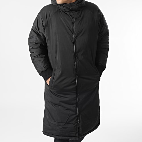 Doudoune Longue Capuche Réversible 23209 Gris Anthracite Noir