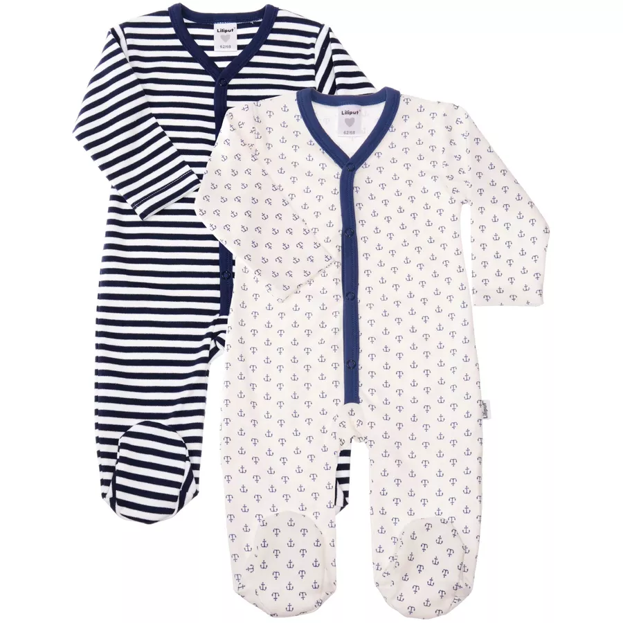 Liliput Schlafstrampler blau weiss