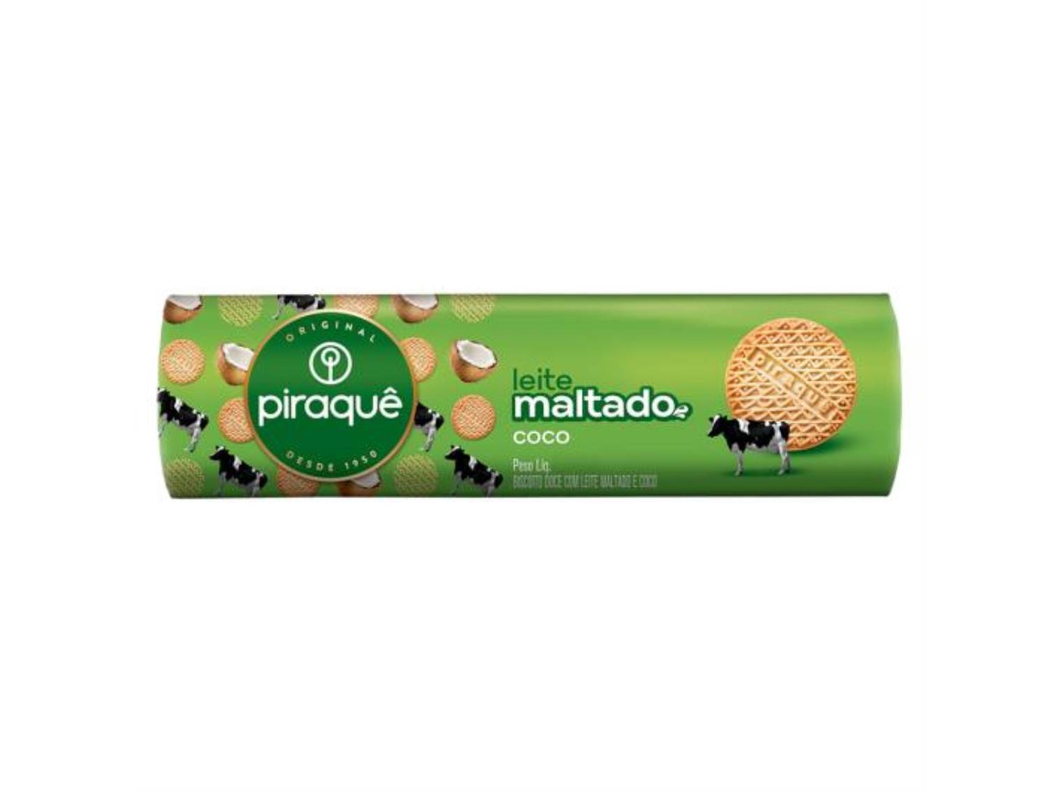 BISCOITO PIRAQUÊ LEITE MALTADO E COCO 132G