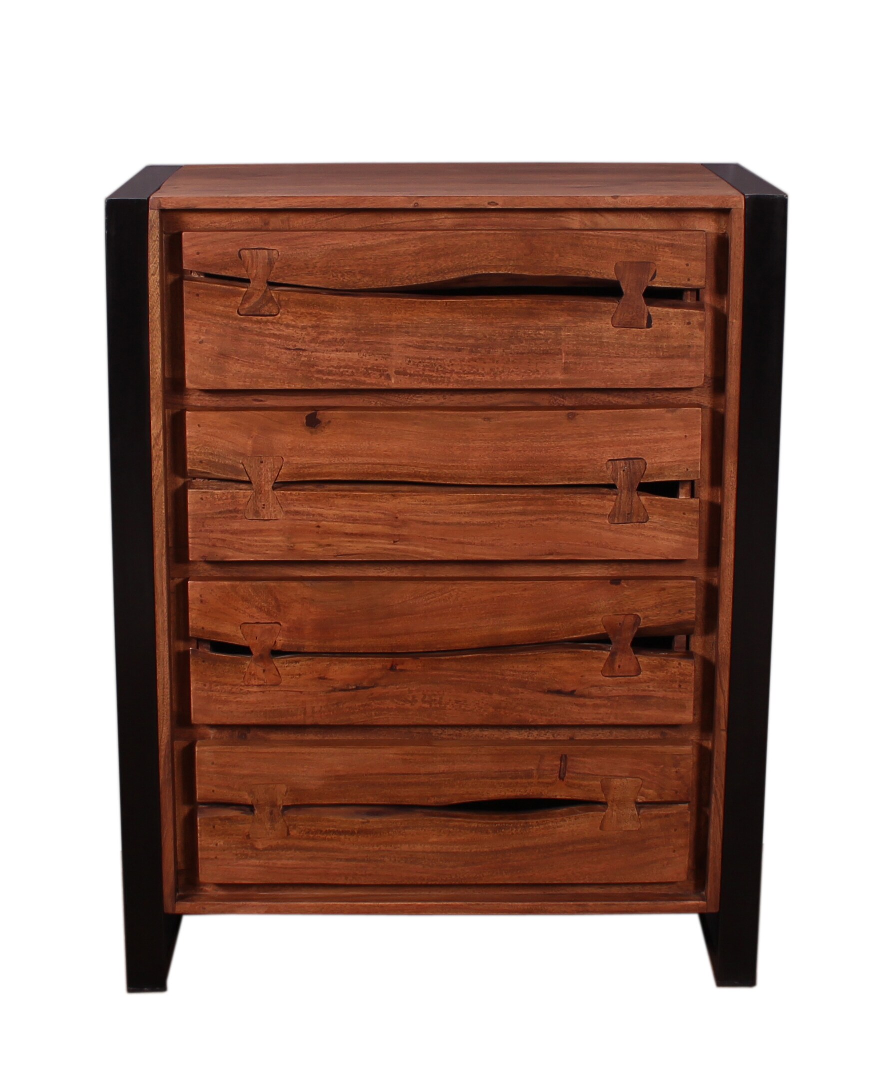 Kommode NATURAL EDGE Akazie Schubladenschrank Sideboard Wohnzimmerschrank