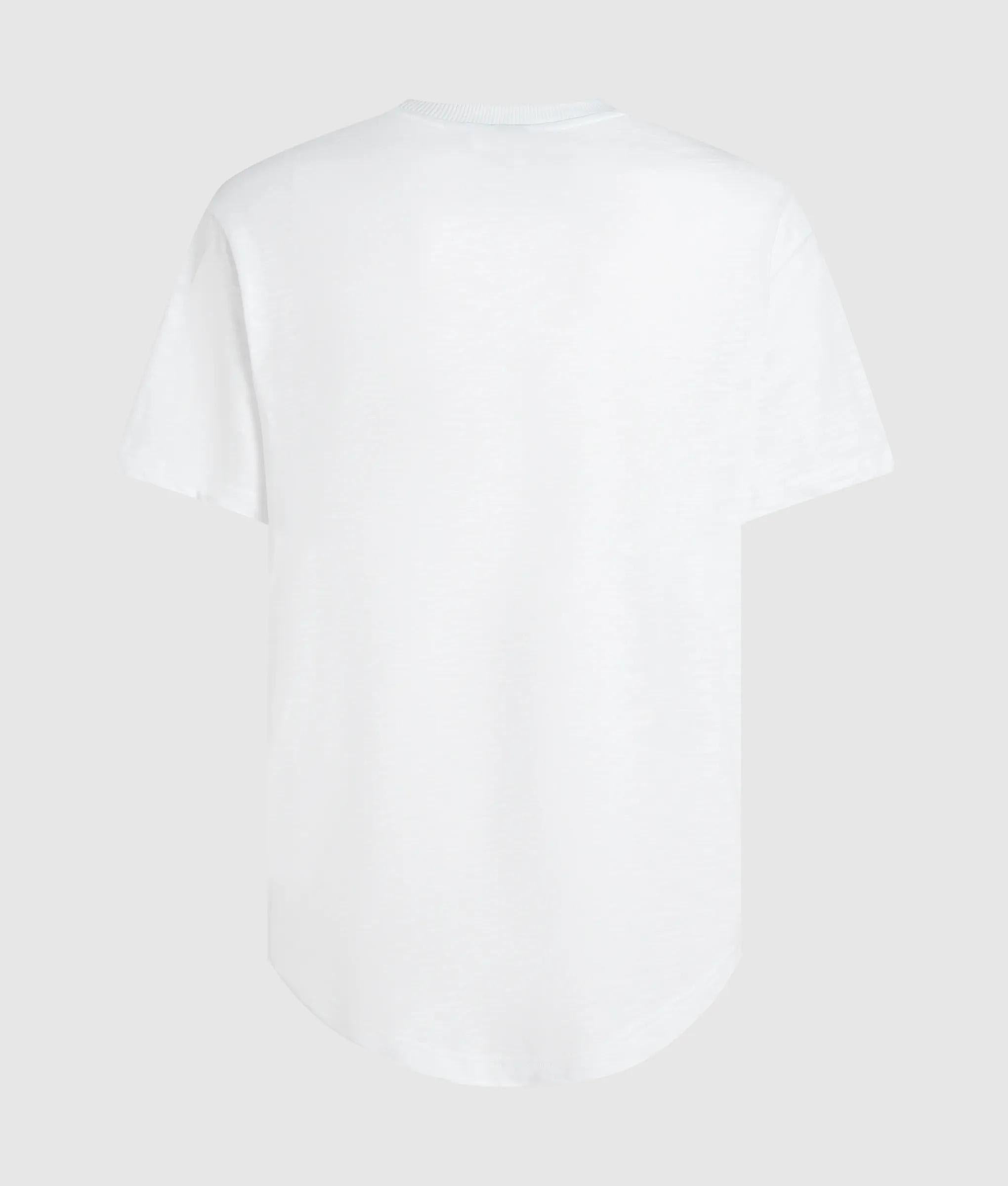 T-shirt met gebogen zoom