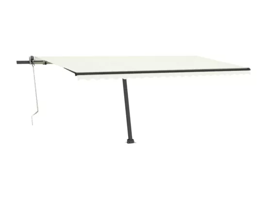 Auvent automatique sur pied 500x300 cm Crème