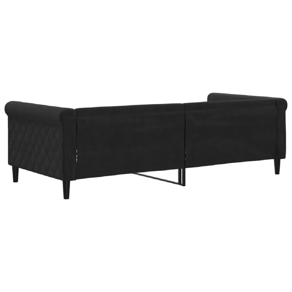 VIDAXL vidaXL Lit de repos - Velours noir 90x200 cm