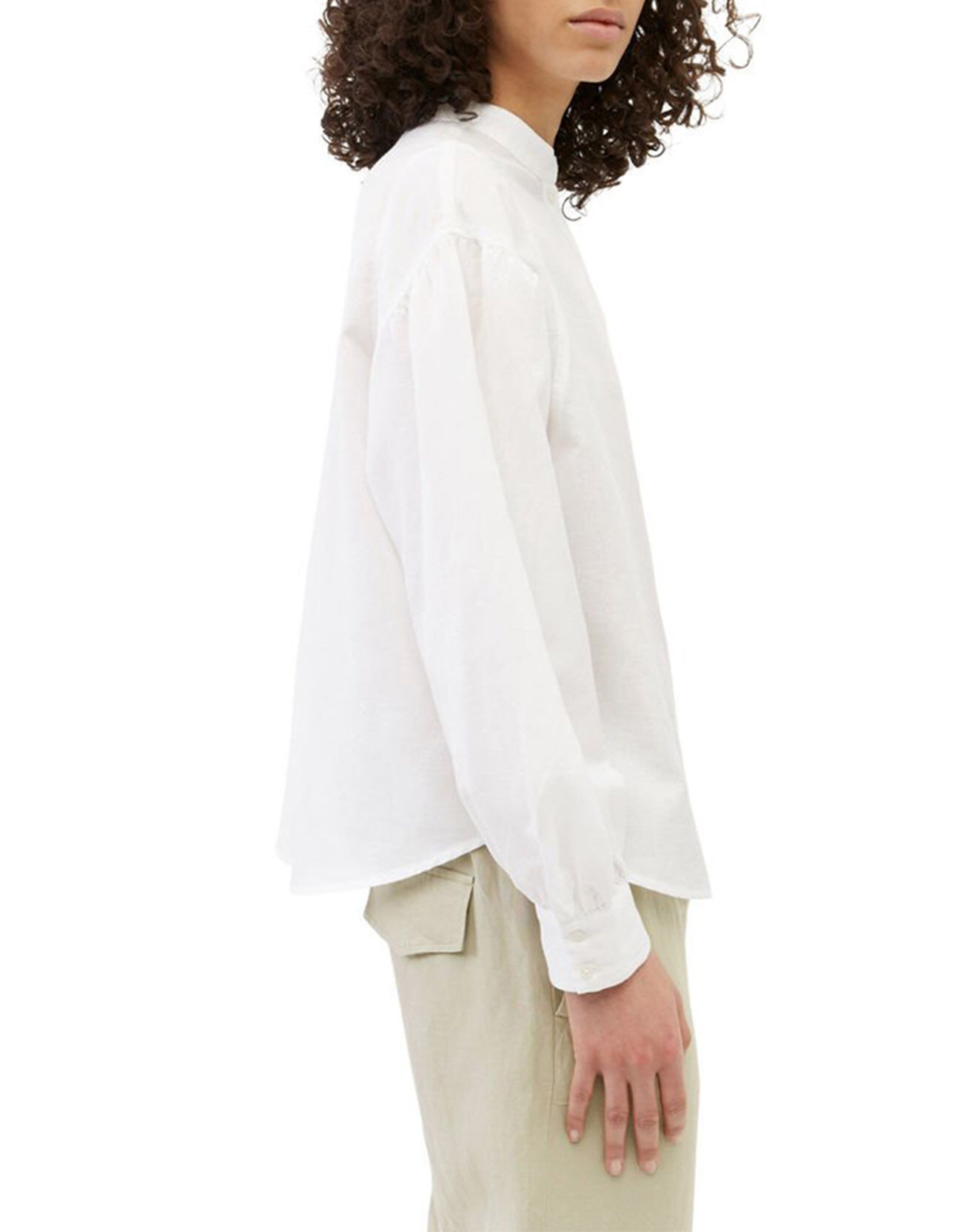 Marc O'Polo Chemise en Coton & Lin Col Tunis blanche