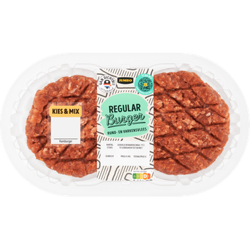 Jumbo Regular Burger Rund- en Varkensvlees 2 Stuks