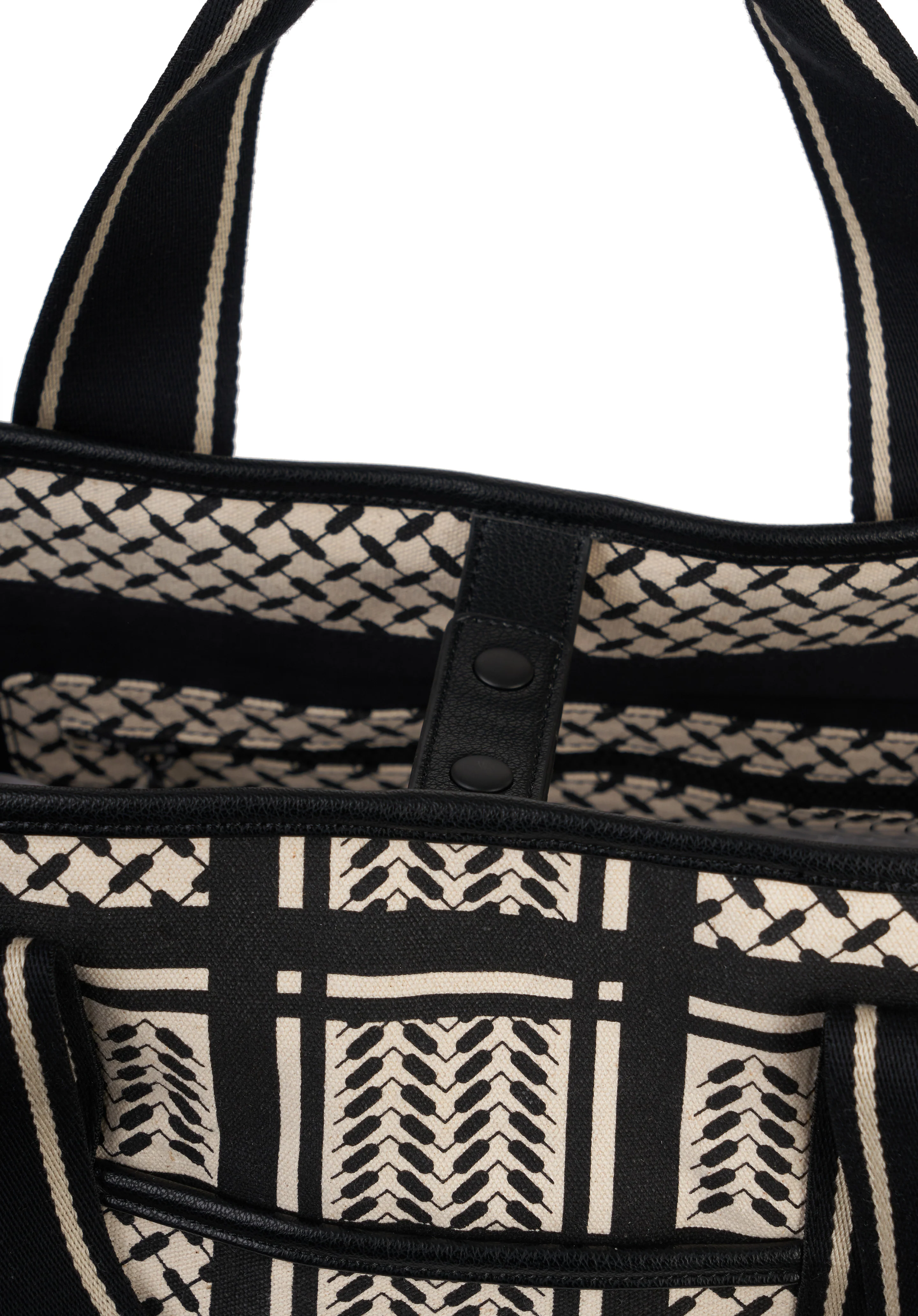 Lala Berlin  East West Marin shopper - Heritage Stripe Black