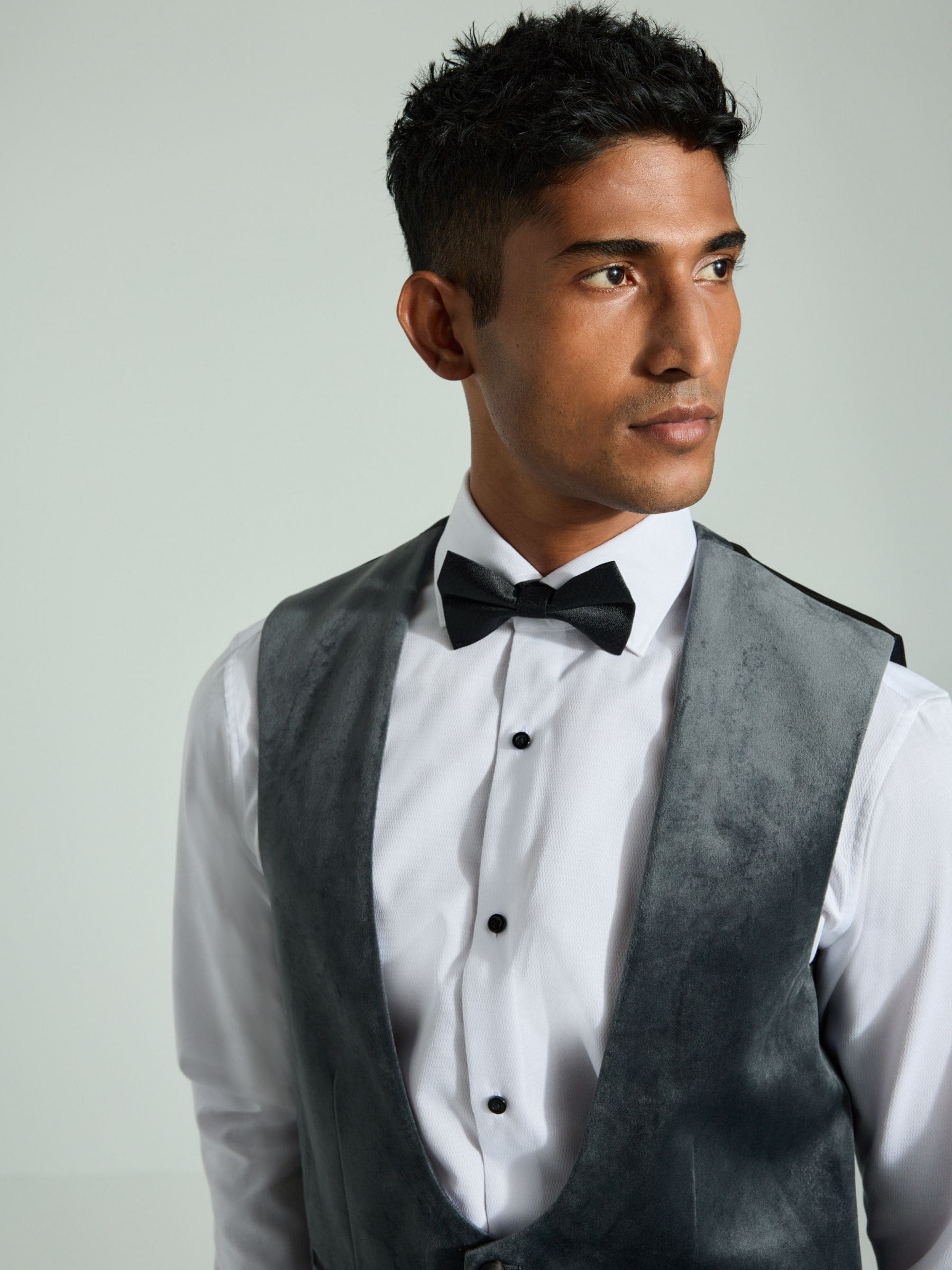 Antraciet - Velvet Waistcoat