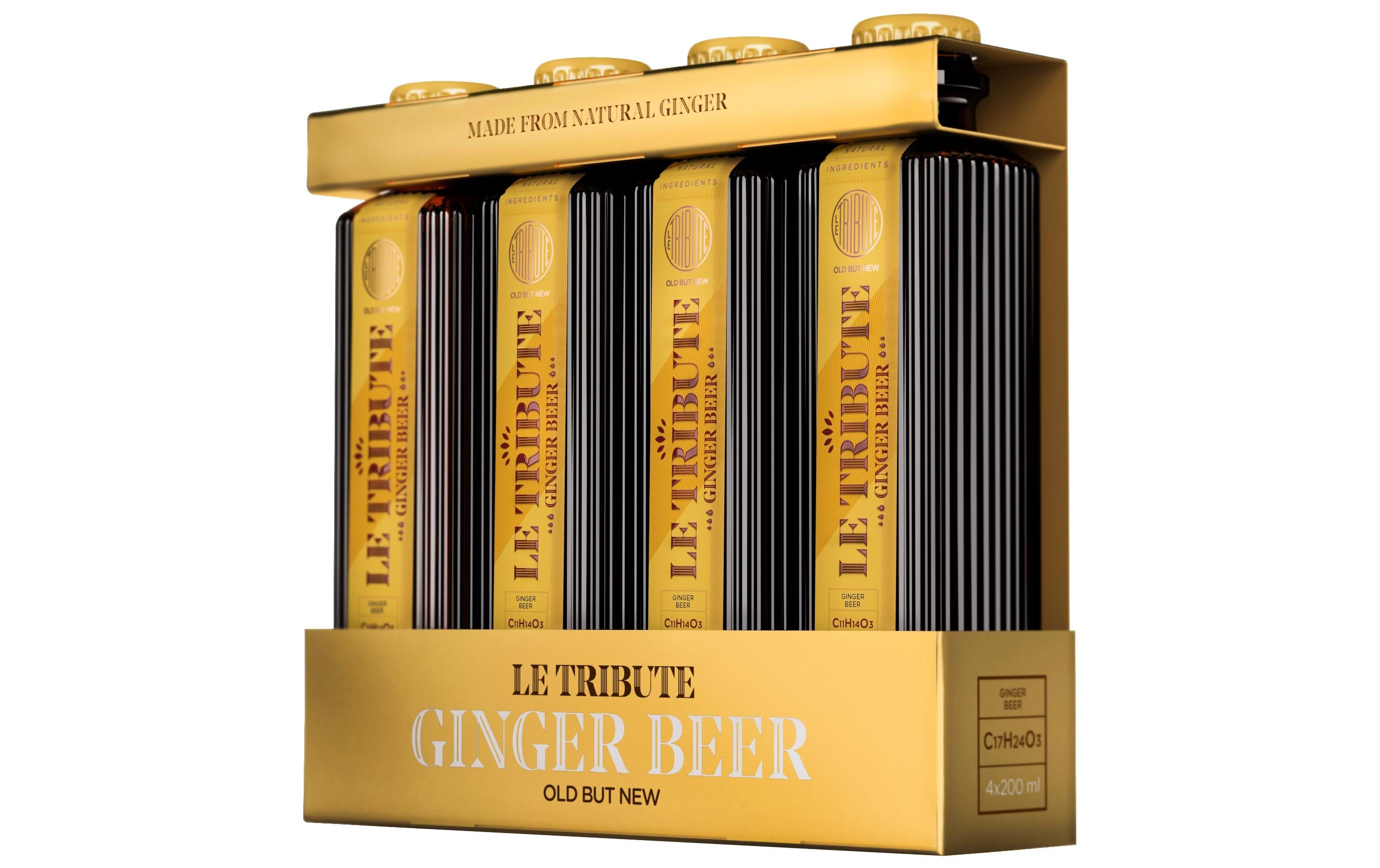 Soft-Drinks Ginger Beer 4 x 20 clWürziges Ingwerbier zum Mixen