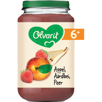 Olvarit 6+ Maanden Appel Aardbei Peer 200g
