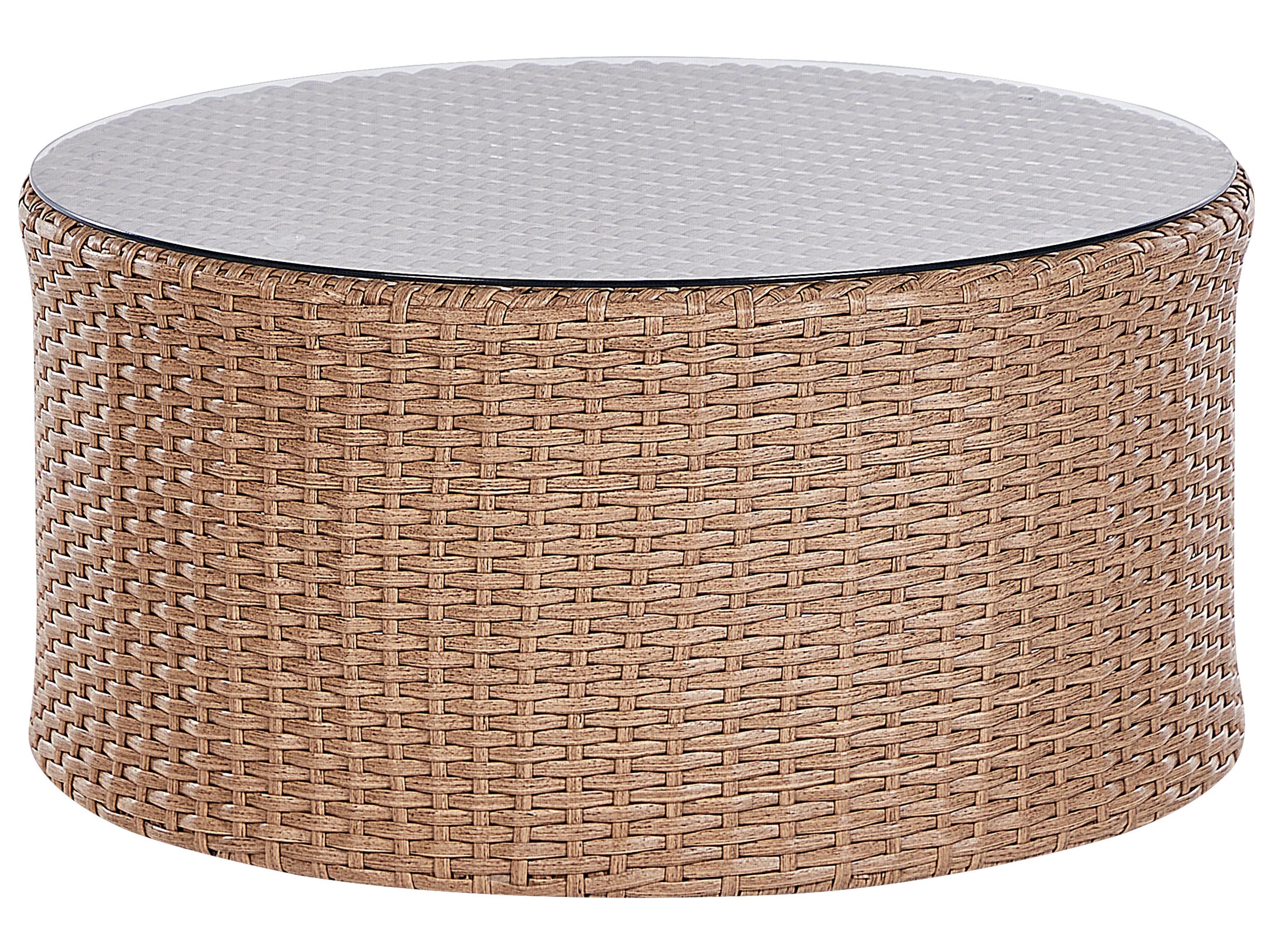 Loungeset met tafel 9-zits SEVERO PE rotan Zandbeige