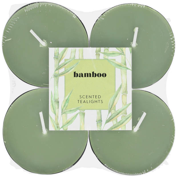 Blokker maxi geurtheelichten - Bamboo - 8 stuks