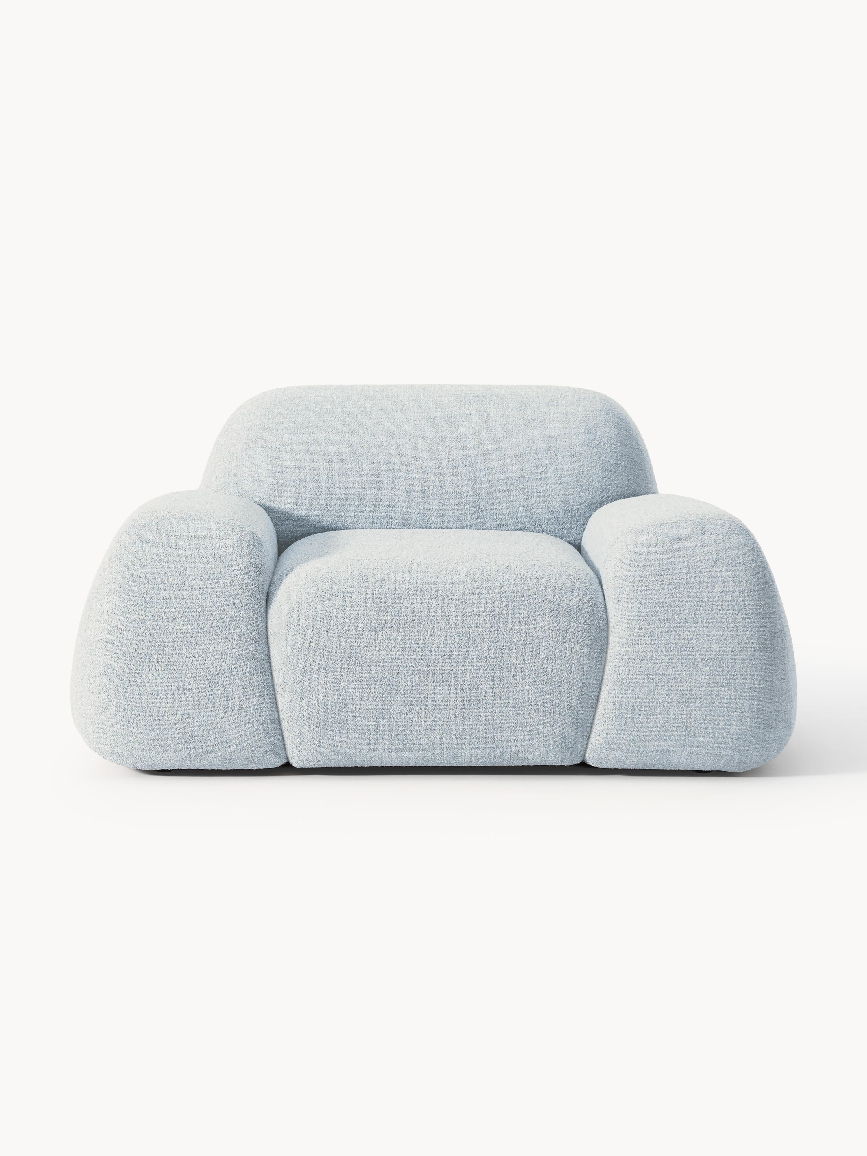 Bouclé loungefauteuil Wolke