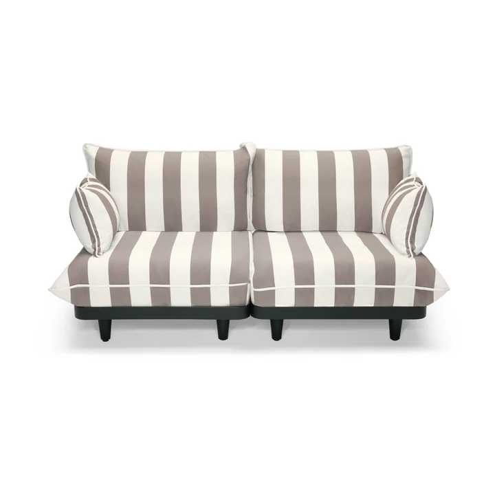 Fatboy - Paletti Outdoor Lounge Sofa, weiss / kakao gestreift