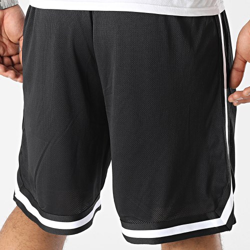 Short Jogging A Bandes Wave Noir Rouge