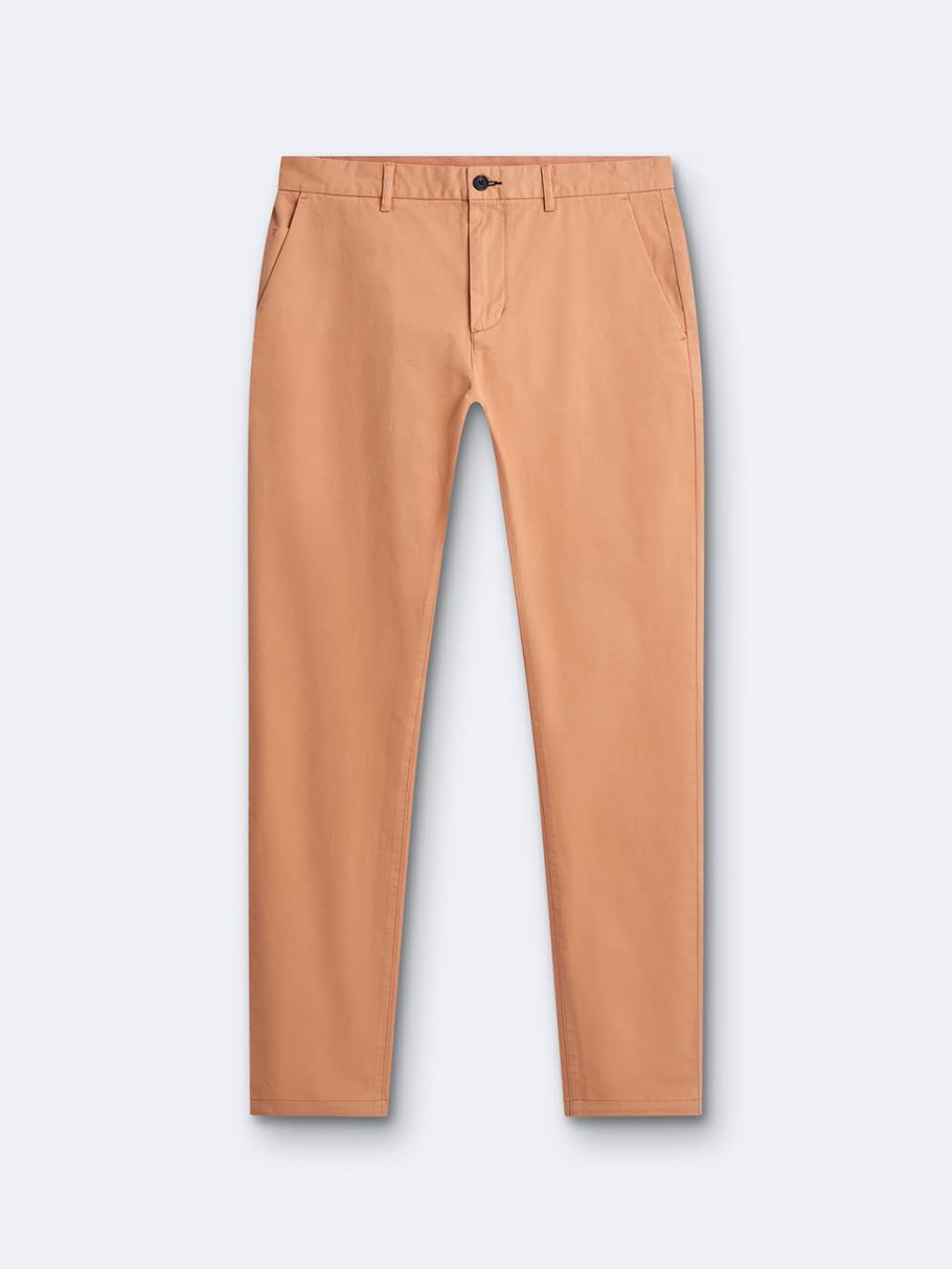 Chino slim en coton élasthane uni