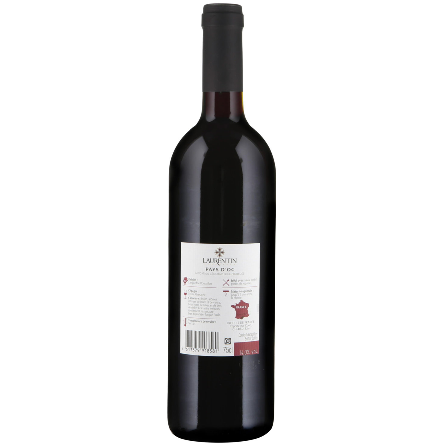 Pays d'Oc IGP Syrah Grenache Laurentin -75cl