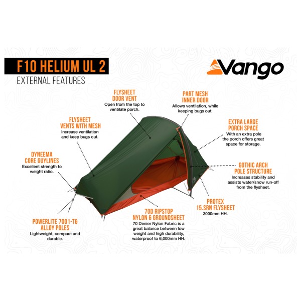 Vango - F10 Helium UL 2 - Tente 2 places