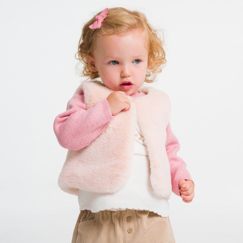 Gilet soft boa Rose
