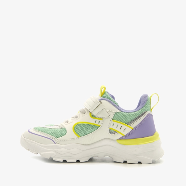 Blue Box meisjes dad sneakers wit/mintgroen