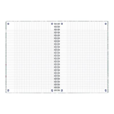 Oxford Floral - Carnet de notes à spirale - B5 - 120 pages - petits carreaux