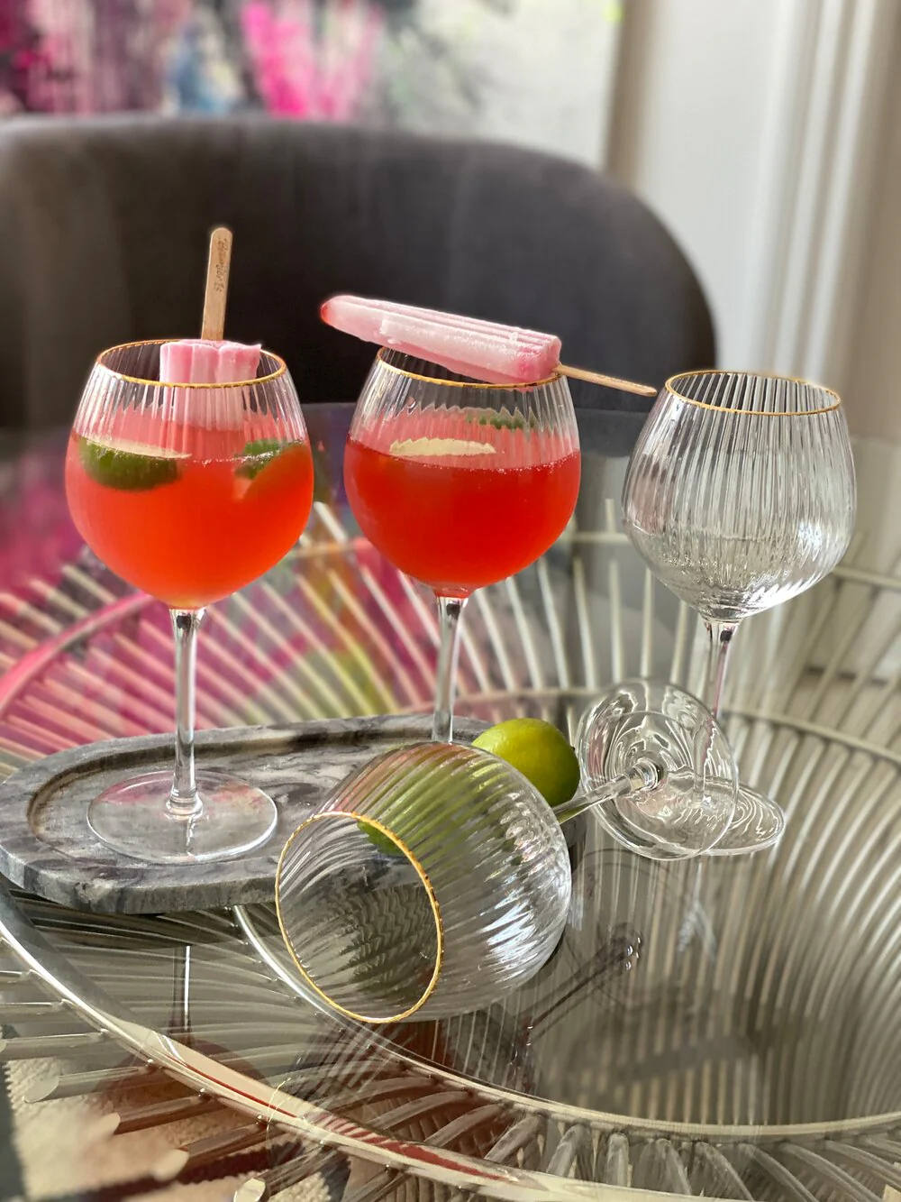 Lyngby Glas  Gin&Tonic glas Palermo guldfarvet, 65cl - 4 stk.