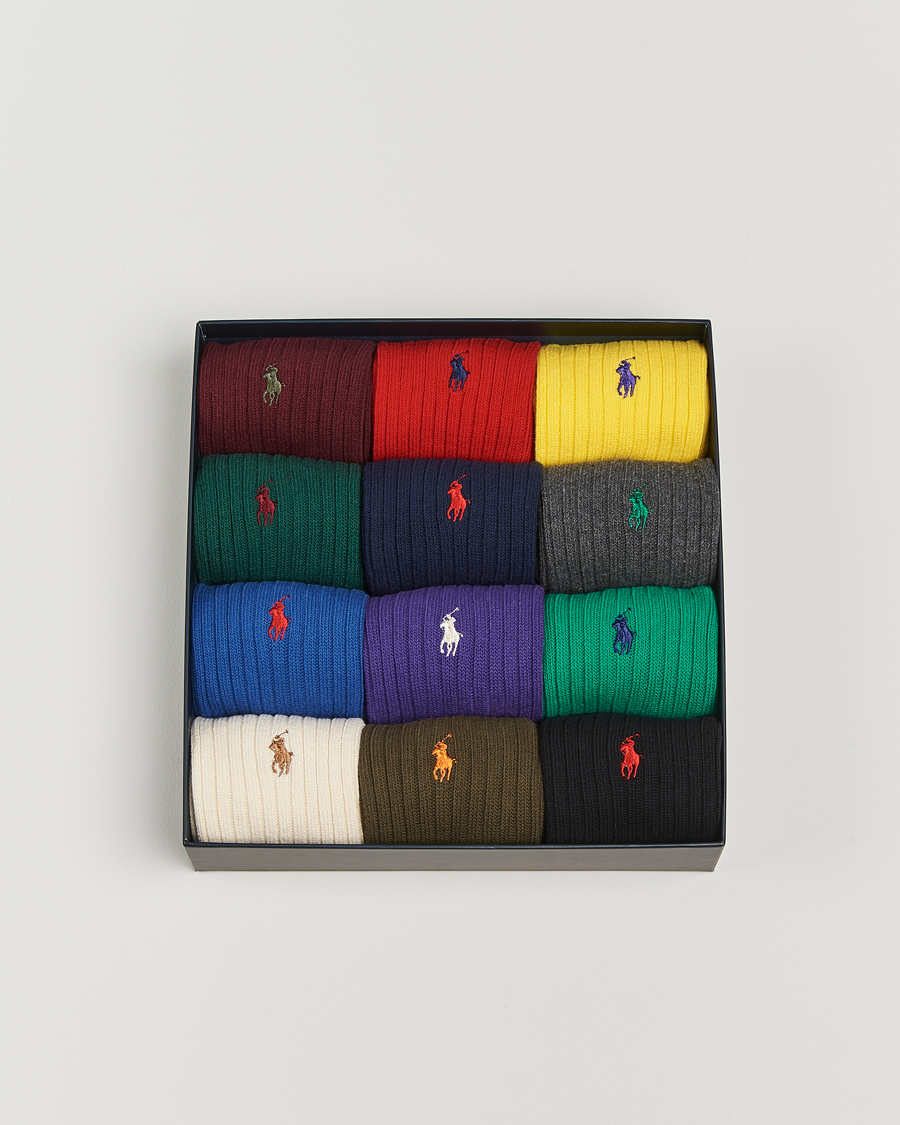Polo Ralph Lauren 12-Pack Cotton Crew Socks Multi Multi
