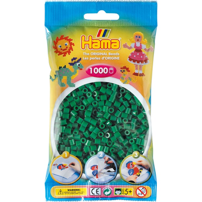 Hama Bügelperlen - 1000 Perlen - grün