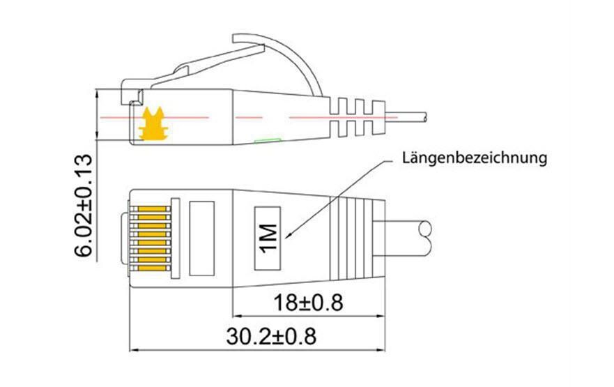 Slimpatchkabel RJ-45 - RJ-45, Cat 6, UTP, 1.5 m, BlauUnscreened/Unshielded Twisted-Pair-Kabel (UTP) mit Klinkenschutz