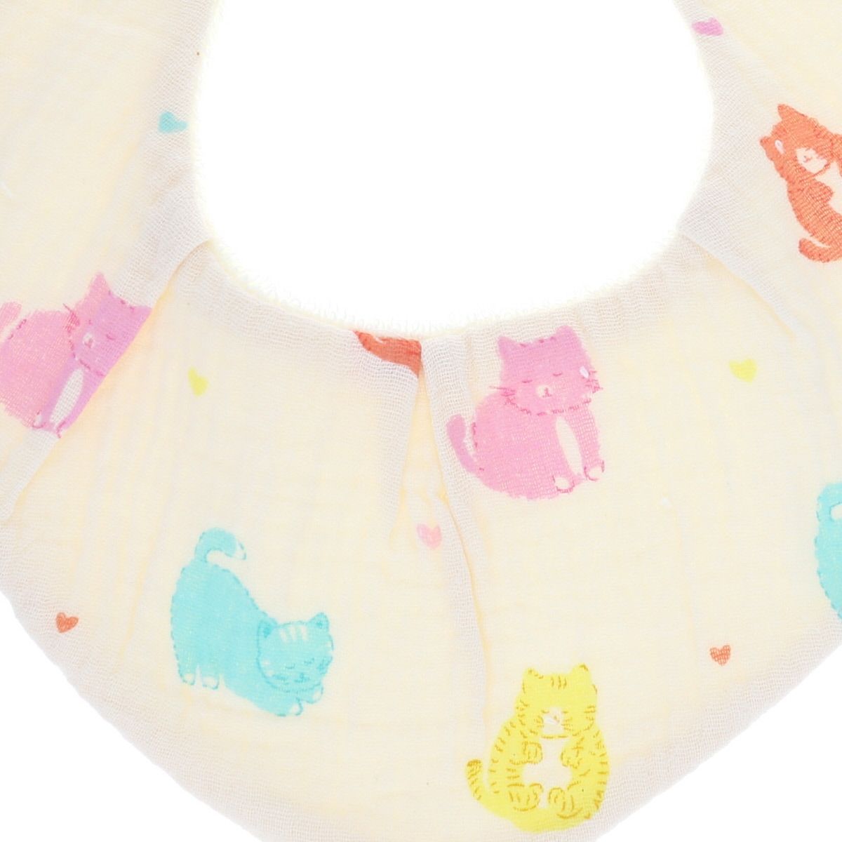 Bavoir bandana éponge chats pastel - Miaou Jolie saison