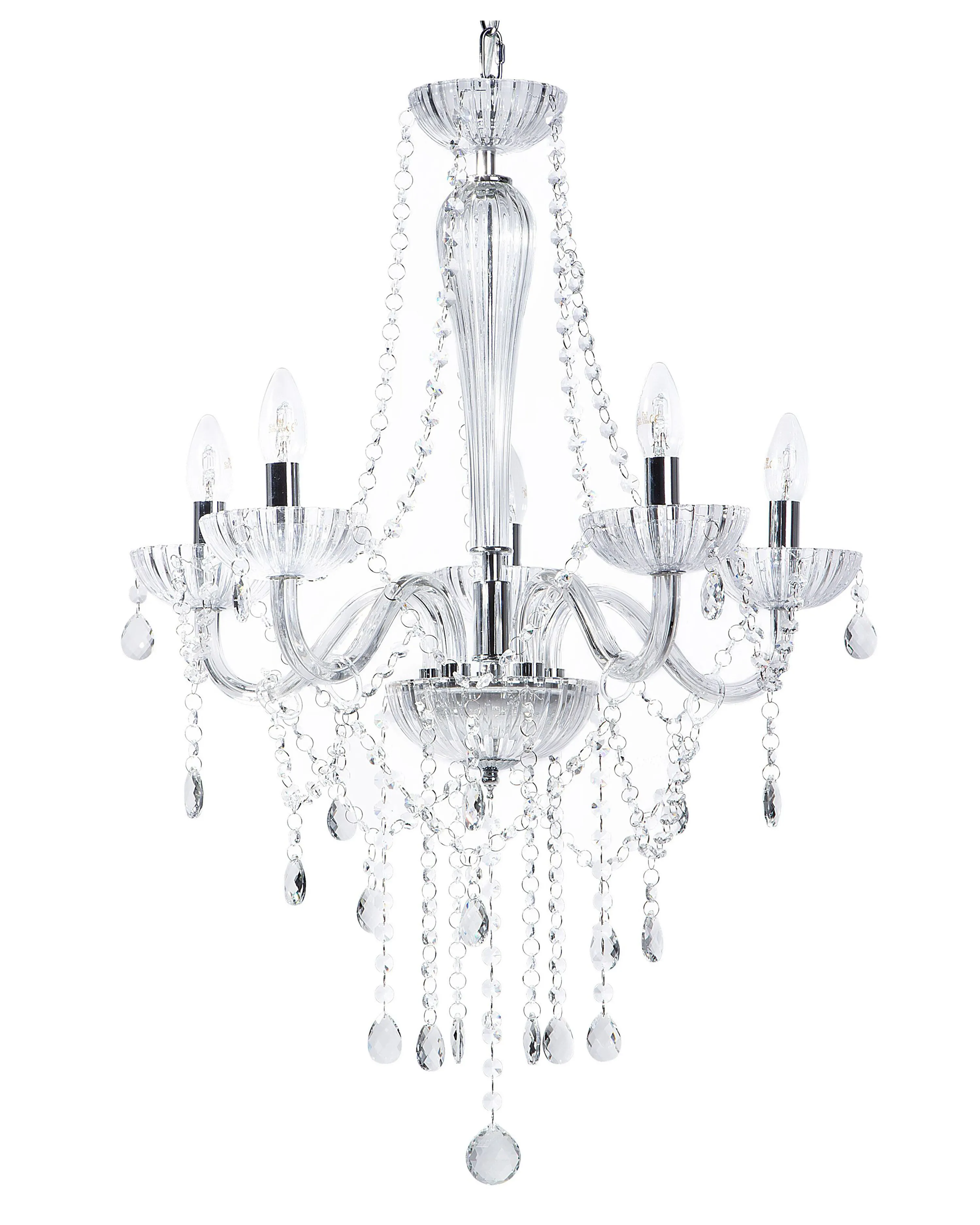 Kroonluchter LOCONE Kristal Zilver