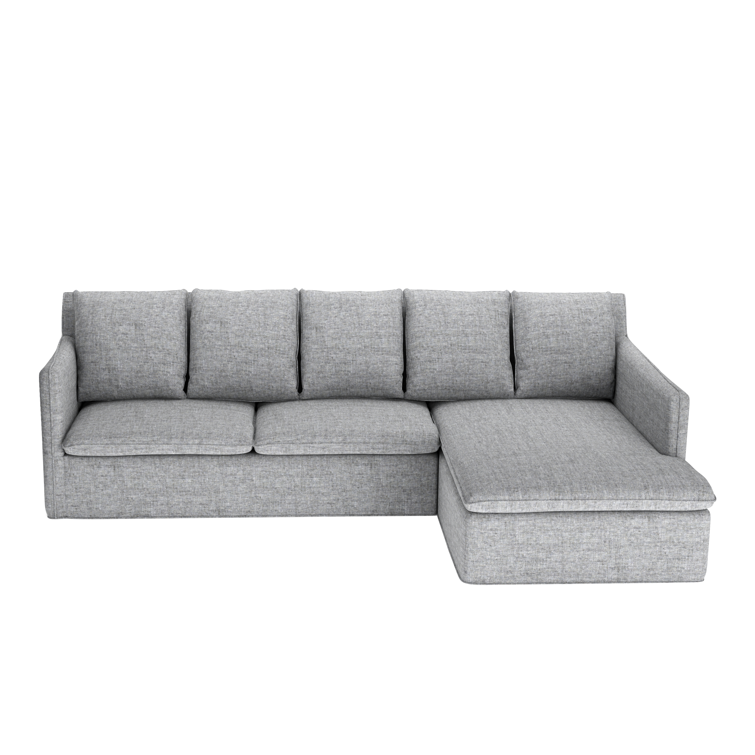 Ecksofa DINA rechts grau